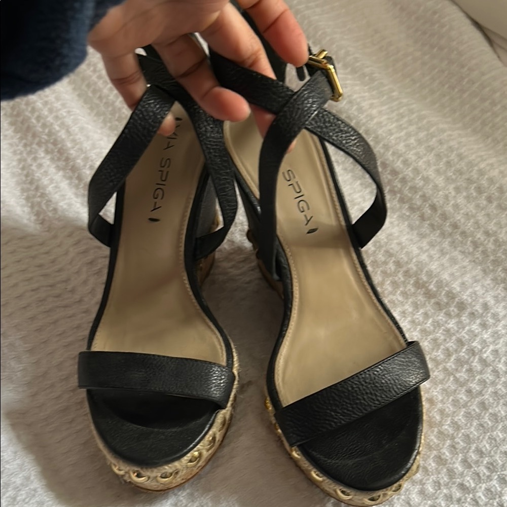 Via Spiga Black Women's Sandals